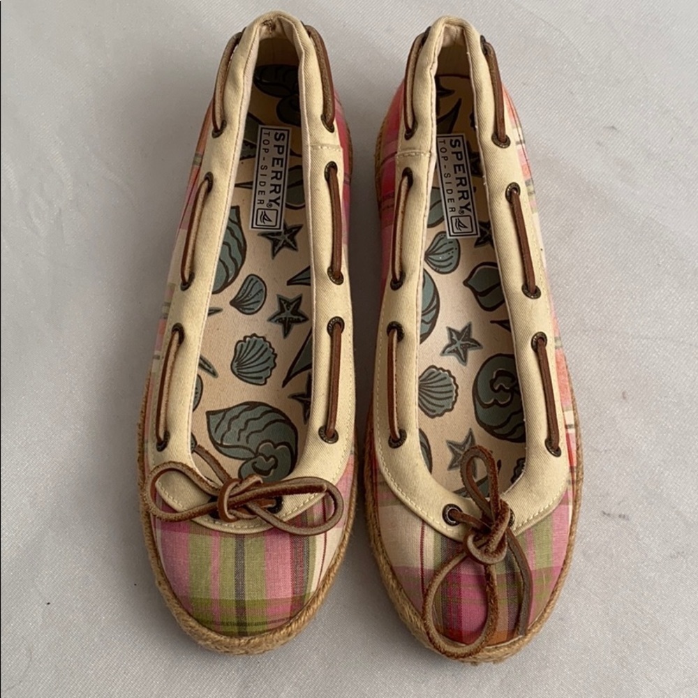 Sperry Largo Skimmer Madras multicolor plaid slip-on ballet flats